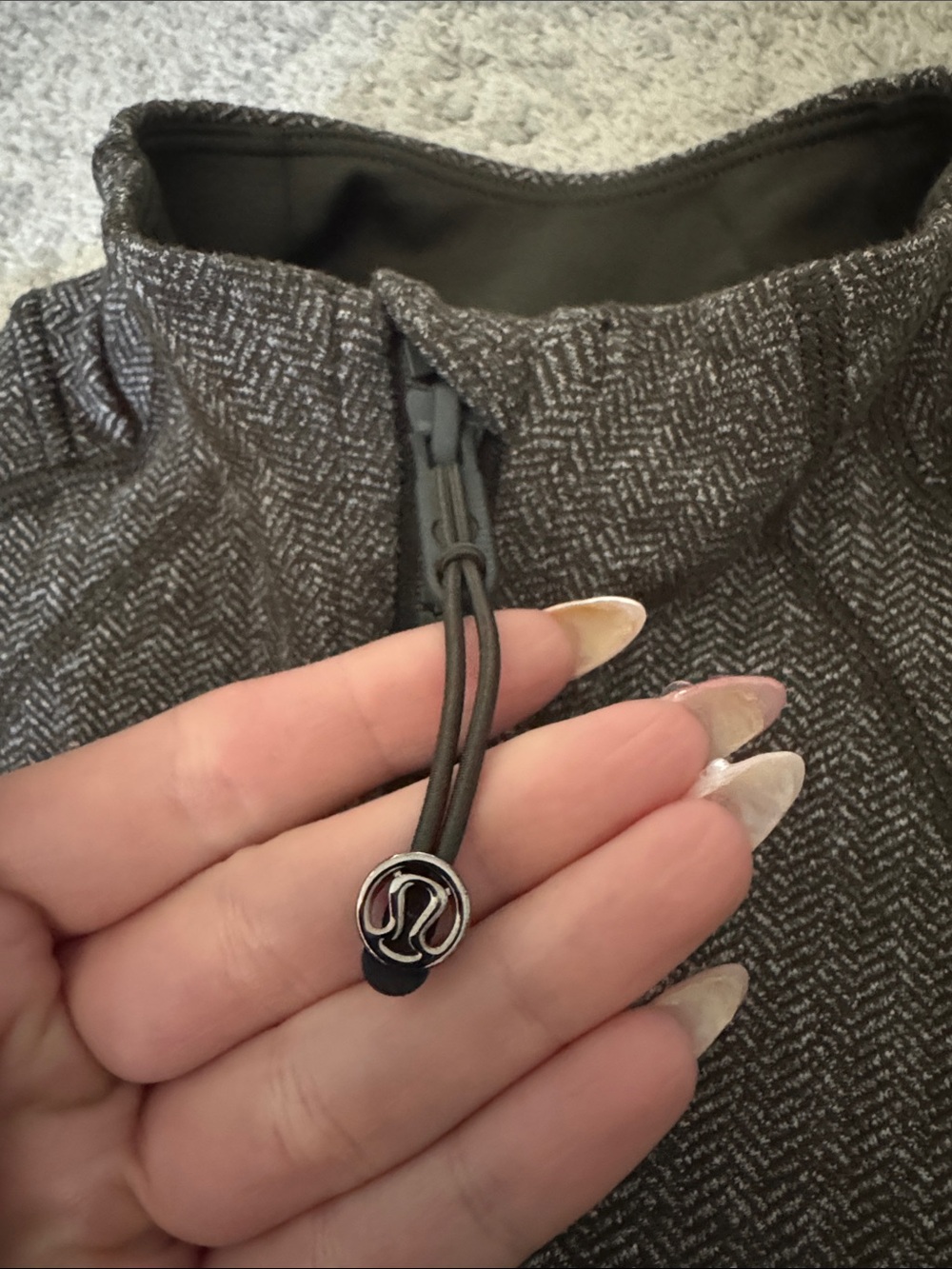 lululemon athletica Charcoal Gray Zip-Up Bomber Jacket - Picture 3 of 5
